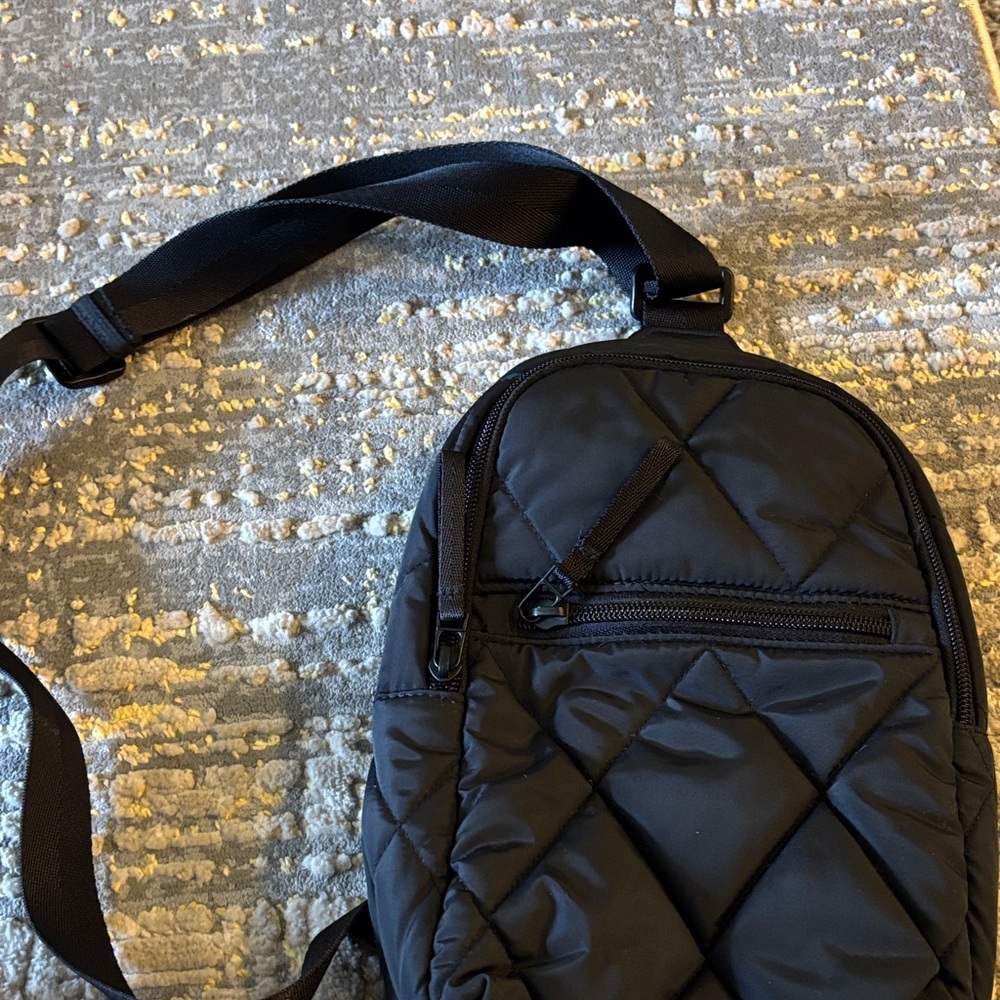 Vera Bradley Quilted Crossbody Sling Bag - Black